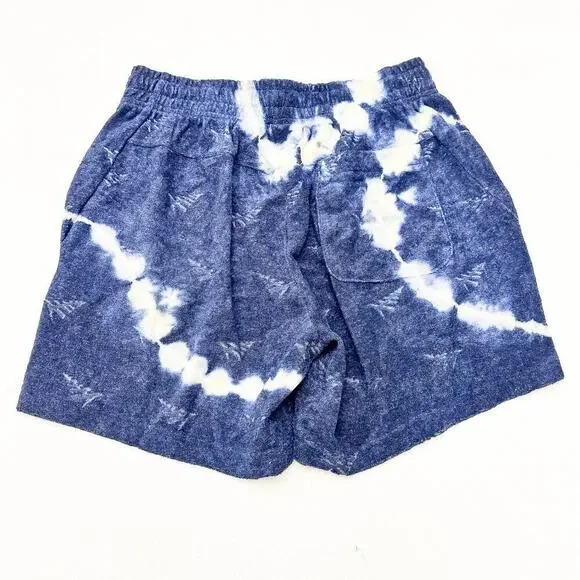 Paper Plane Men's Do or Dye Terrycloth Shorts Blue Tie Dye Size M $138 NWT